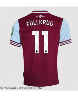 West Ham United Niclas Fullkrug #11 Maglia Gara Casa Repliche 2024-25 Maniche Corte
